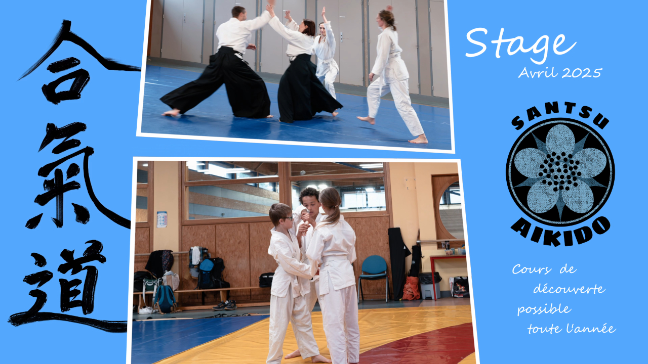 Diaporama du stage d'art martial en avril 2025 au dojo Santsu Aikido