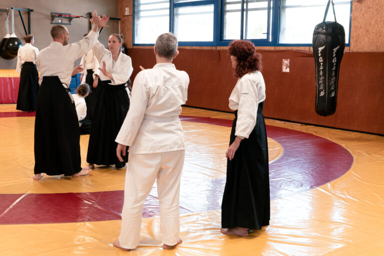 Photo du stage d'avril 2026 au dojo SANTSU AIKIDO de Grenoble
